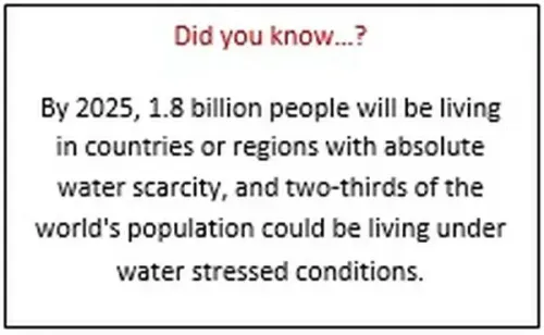 Water conservation for peoples